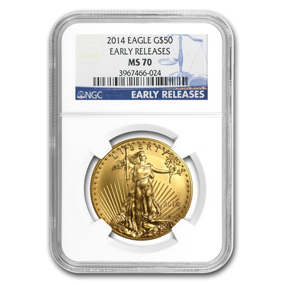 2014 1 oz Gold American Eagle MS-70 NGC (Early Releases) 2014 1 oz Gold American Eagle MS-70 NGC (Early Releases)